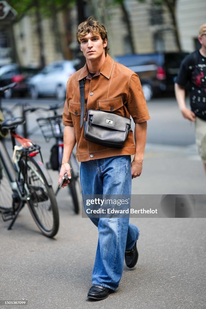 Street Style - Paris Fashion Week - Menswear Spring/Summer 2024 : Day Five