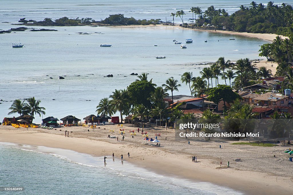 Elevated view of beach in Brazil