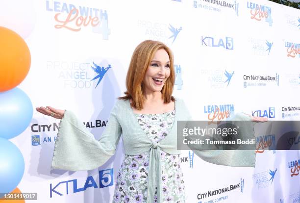 Amy Yasbeck attends Project Angel Food's Lead with Love 4 - A Fundraising Special on KTLA at KTLA 5 on June 24, 2023 in Los Angeles, California.