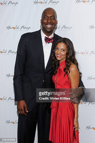 Former NBA player John Salley and his wife Natasha Duffy attend the 12th Annual Harold Pump Foundation Gala at the Hyatt Regency Century Plaza on...