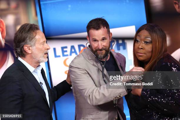 Steven Weber, Noah Wyle, and Loni Love speak onstage during Project Angel Food's Lead with Love 4 - A Fundraising Special on KTLA at KTLA 5 on June...