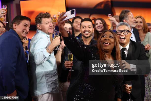 Lead with Love Celebrity Participants onstage during Project Angel Food's Lead with Love 4 - A Fundraising Special on KTLA at KTLA 5 on June 24, 2023...