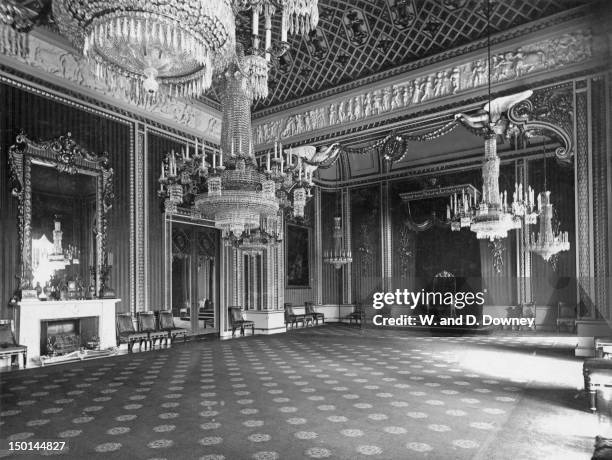 The Throne Room in Buckingham Palace, London, circa 1910.