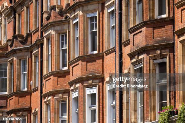 Office and residential buildings near Grosvenor Square in the Mayfair district of London, UK, on Wednesday, June 14, 2023. London's affluent Mayfair...