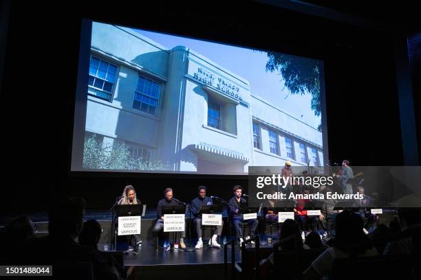 Actors Tawny Newsome, Gil Ozeri, Sam Richardson, Drew Tarver, Quinta Brunson, Ben Schwartz, Bobby Moynihan and Scott Aukerman attend the Film...