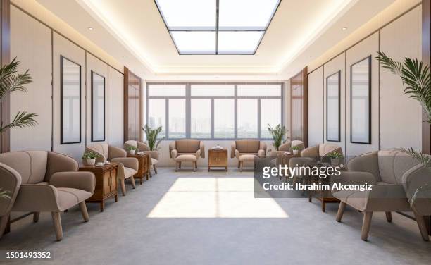 waiting area - empty conference centre stock pictures, royalty-free photos & images