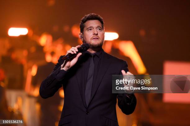 Michael Bublé performs at Spark Arena on June 25, 2023 in Auckland, New Zealand.