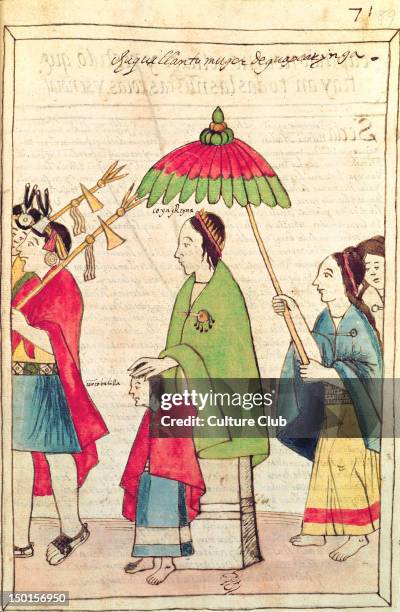 Illustration of an Inca Queen from 'Historia y Genealogia Real de los Reyes Incas del Peru, de sus hechos, costumbres, trajes y manera de Gobierno',...
