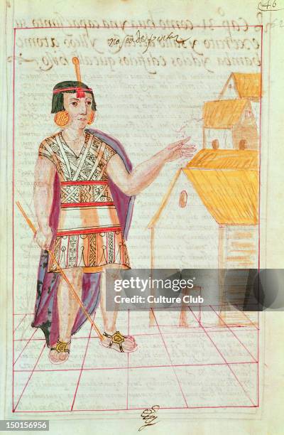 Rey Inca Mayor Illustration from 'Historia y Genealogia Real de los Reyes Incas del ...