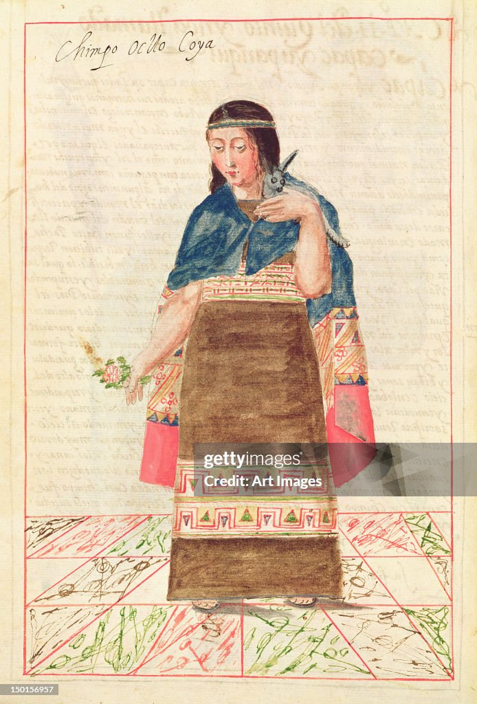 Rey Inca Mayor Illustration from 'Historia y Genealogia Real de los Reyes Incas del ...
