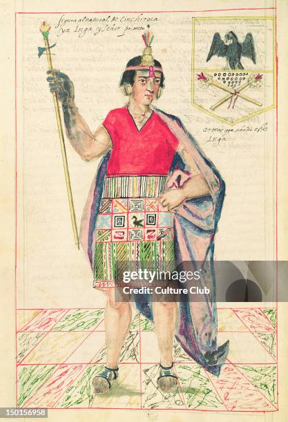 Illustration of Cincheroca, from 'Historia y Genealogia Real de los Reyes Incas del Peru, de sus hechos, costumbres, trajes y manera de Gobierno',...