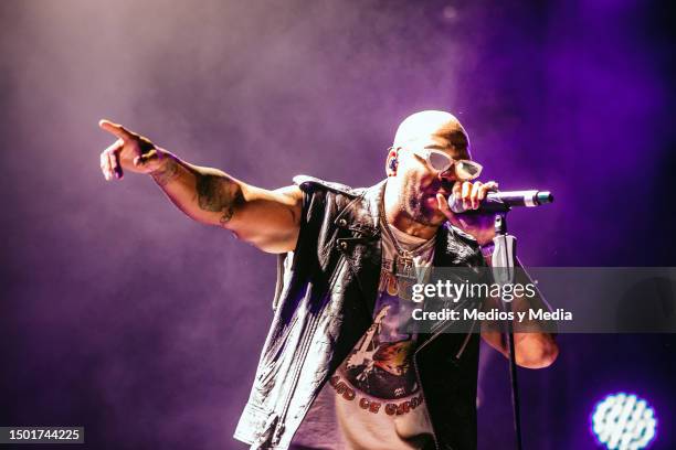 Flo-Rida performs as part of the 'Festival Machaca 2023' at Parque Fundidora on June 24, 2023 in Monterrey, Mexico.