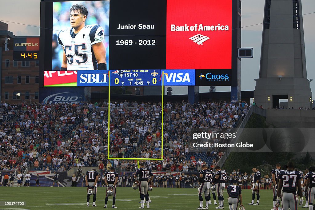 NFL Preseason: New England Patriots Vs. New Orleans Saints At Gillette Stadium