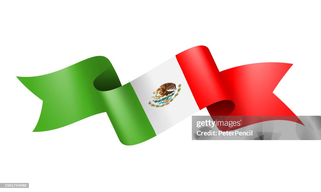 Mexico Ribbin Mexico Flag Ribbon Vector Stock Illustration High-Res Vector Graphic ...
