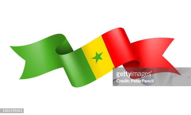 セネガルの国旗リボン – ベクターイラスト素材 - senegal点のイラスト素材／クリップアート素材／マンガ素材／アイコン素材