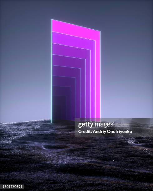 opened portal in the night sky. - portail photos et images de collection