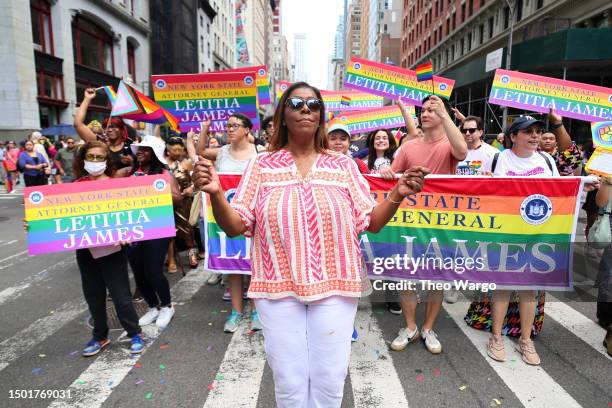 Attorney General of New York Letitia James attends the 2023 New York City Pride March on June 25, 2023 in New York City.