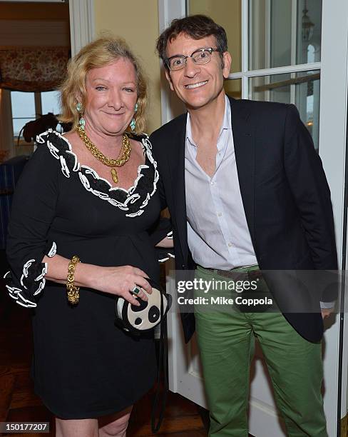 Pandora Duke Biddle and Benjamin Doller attend Fourth Annual Best Buddies Hamptons Gala: Viva La France! on August 11, 2012 in Water Mill, New York.