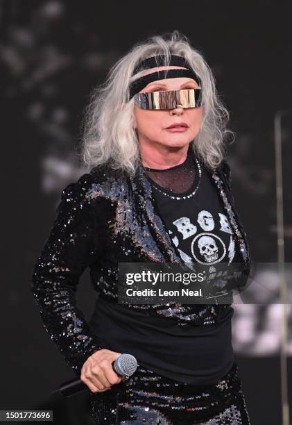 Debbie Harry and Blondie perform on stage during Day 5 of Glastonbury Festival 2023 on June 25, 2023 in Glastonbury, England.