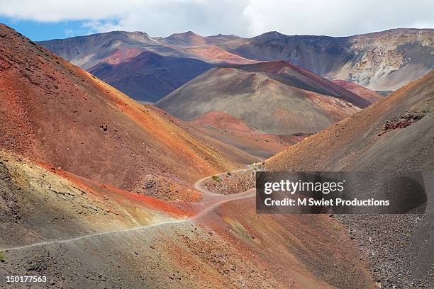 haleakala national park - cinder cone volcano stock pictures, royalty-free photos & images