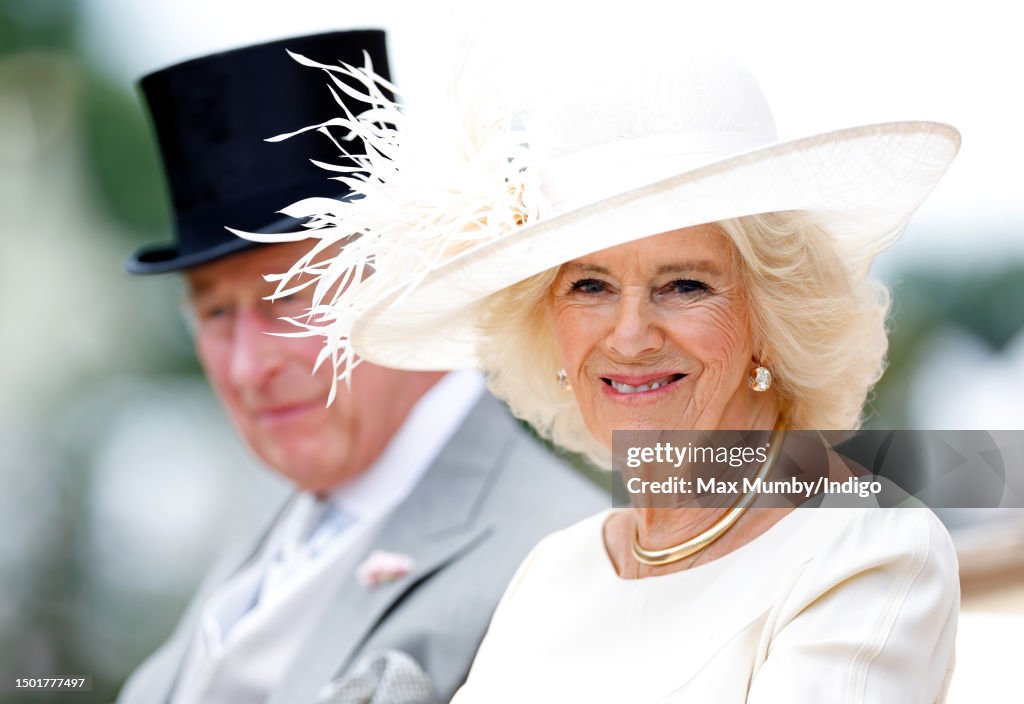 Ascot Ppostcode King Charles III and Queen Camilla attend day 5 of Royal Ascot 2023 ...