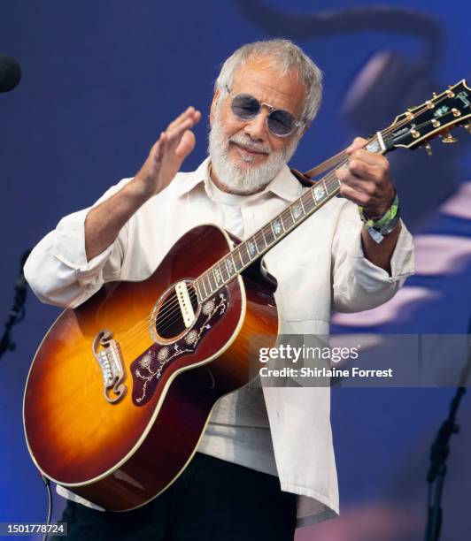 Cat Stevens performs at Day 5 of Glastonbury Festival 2023 on June 25, 2023 in Glastonbury, England.