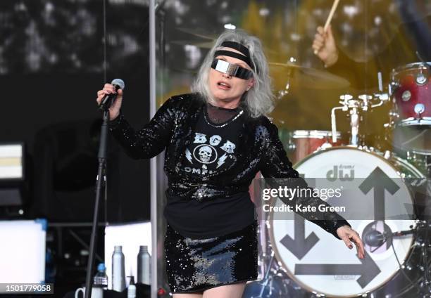 Debbie Harry and Blondie perform on stage during Day 5 of Glastonbury Festival 2023 on June 25, 2023 in Glastonbury, England.