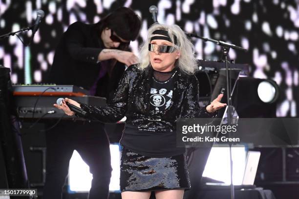 Debbie Harry and Blondie perform on stage during Day 5 of Glastonbury Festival 2023 on June 25, 2023 in Glastonbury, England.