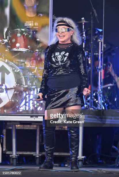 Debbie Harry and Blondie perform on stage during Day 5 of Glastonbury Festival 2023 on June 25, 2023 in Glastonbury, England.
