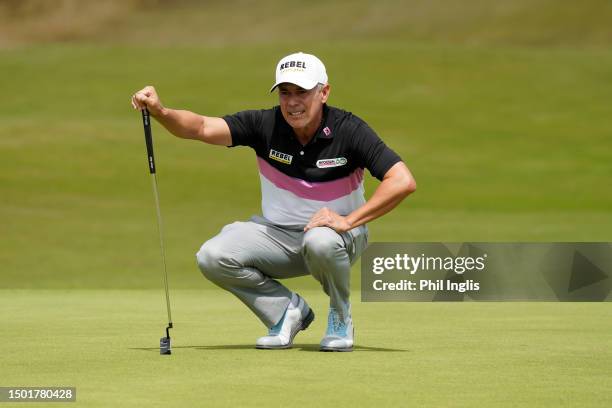 Adilson Da Silva of Brazil in action during Day Three of the Irish Legends 2023 at Seapoint Golf Club on June 25, 2023 in Louth, Ireland.