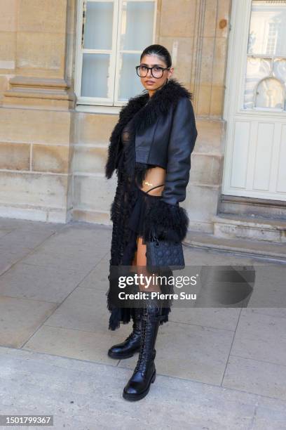 Mia Khalifa attends the Ludovic de Saint Sernin Menswear Spring/Summer 2024 show as part of Paris Fashion Week on June 25, 2023 in Paris, France.