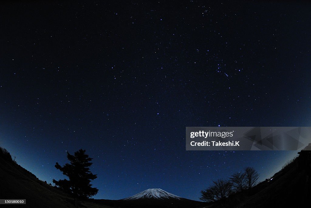 Winter Star with Mt.Fuji