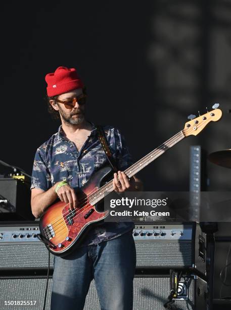 David Hartley of The War On Drugs performs on stage during Day 5 of Glastonbury Festival 2023 on June 25, 2023 in Glastonbury, England.