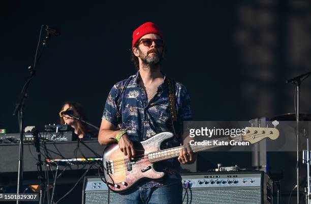 David Hartley of The War On Drugs performs on stage during Day 5 of Glastonbury Festival 2023 on June 25, 2023 in Glastonbury, England.