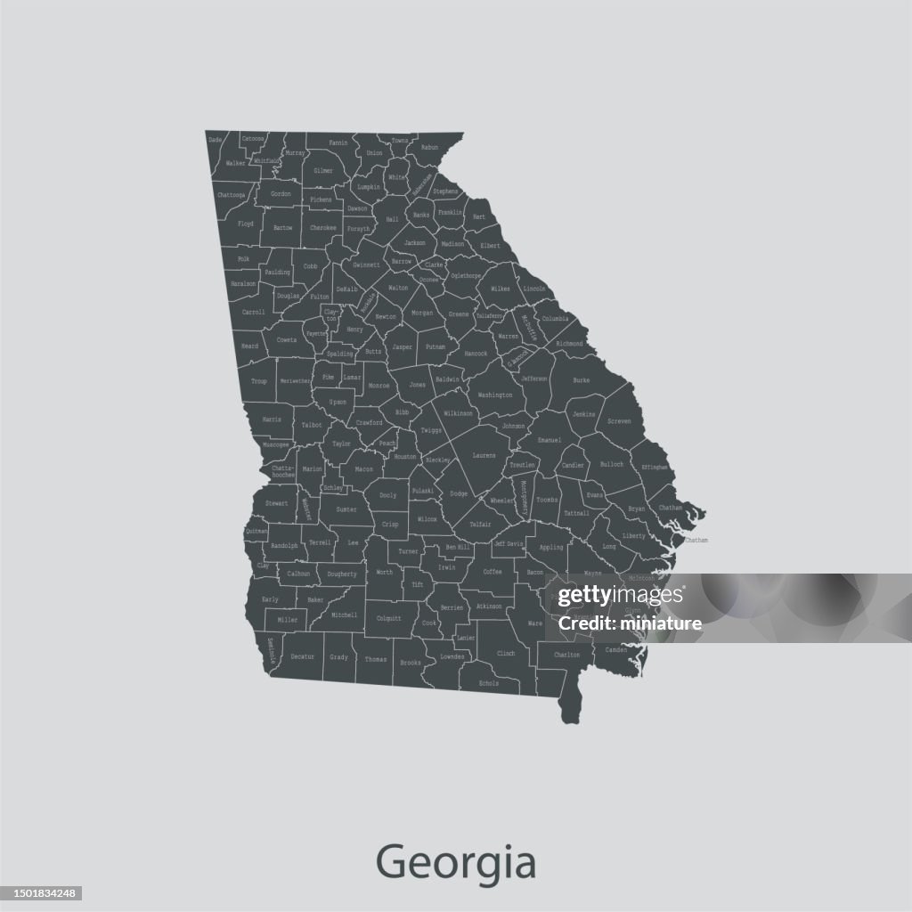 Visual Georgia Map Georgia Map High-Res Vector Graphic - Getty Images