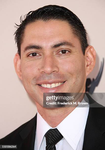 Television reporter Alejandro Navarro attends The Academy Of Television Arts & Sciences 64th Los Angeles Area Emmy Awards at the Leonard H. Goldenson...