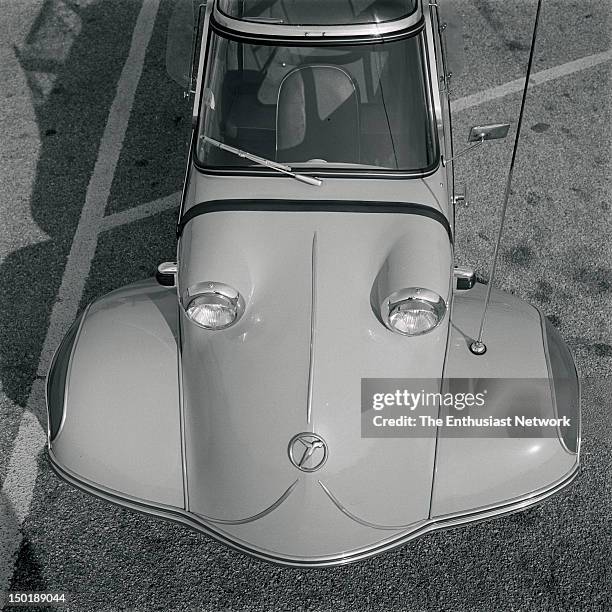 Messerschmitt KR200. Production of aircraft by German manufacturers was prohibited after World War II. Messerschmitt turned to small car production....
