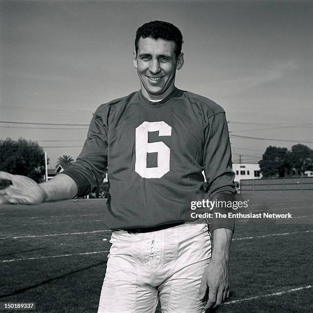 Pro Bowl Football Game - East vs. West at Los Angeles Memorial Coliseum. East Team coached by Washington Redskins Joe Kuharich. West Team coach is...