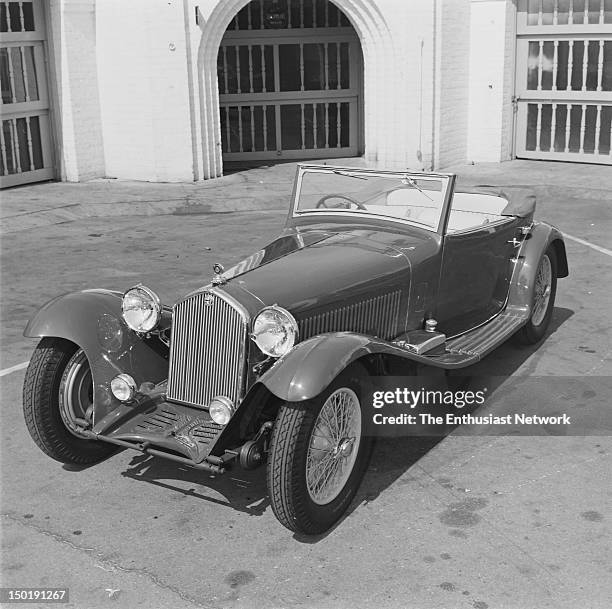 Alfa Romeo Type 8C 2300 parked in front of Otto Zipper's Precision Motor Car service area in Santa Monica, California.