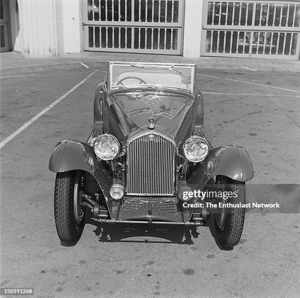 Alfa Romeo Type 8C 2300 parked in front of Otto Zipper's Precision Motor Car service area in Santa Monica, California.