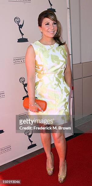 Television reporter Ana Garcia attends The Academy Of Television Arts & Sciences 64th Los Angeles Area Emmy Awards at the Leonard H. Goldenson...