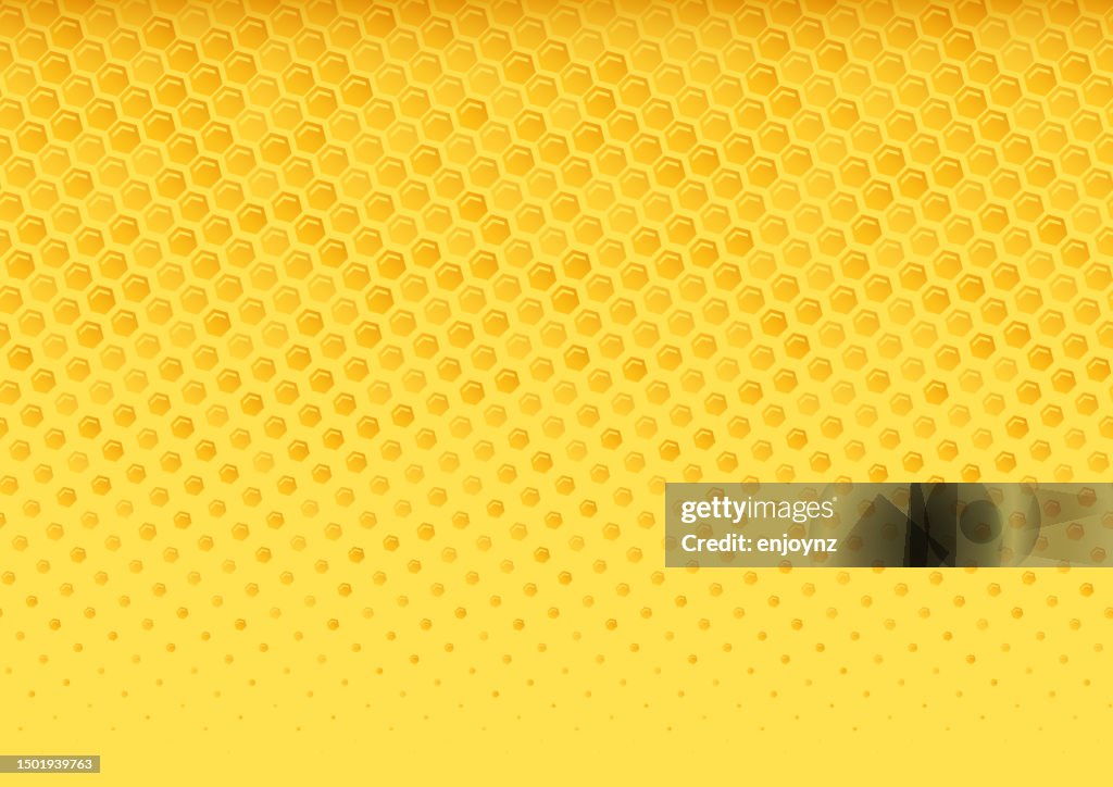 Yellow honeycomb hexagon texture