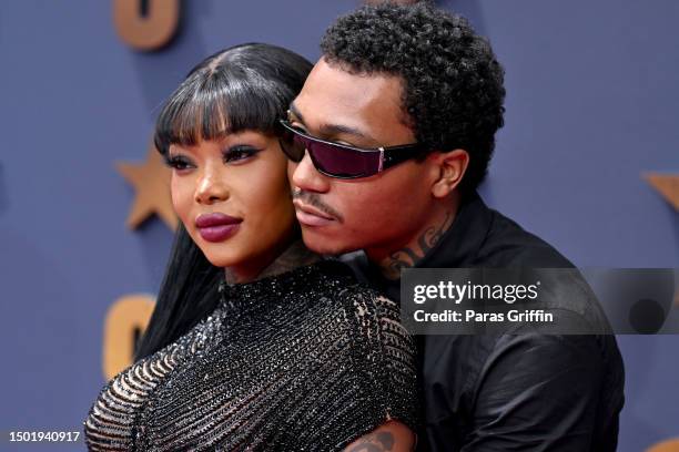 Summer Walker and Lil Meech attend the BET Awards 2023 at Microsoft Theater on June 25, 2023 in Los Angeles, California.