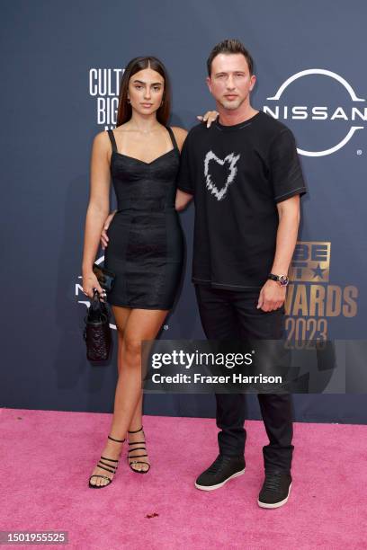 Maayan Badash and Brandon Korff attend the BET Awards 2023 at Microsoft Theater on June 25, 2023 in Los Angeles, California.