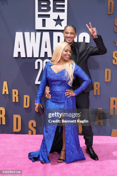 Tiny and Layzie Bone attend the BET Awards 2023 at Microsoft Theater on June 25, 2023 in Los Angeles, California.