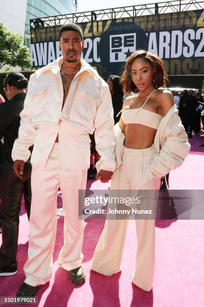 Skyh Alvester Black and KJ Smith attend the BET Awards 2023 at Microsoft Theater on June 25, 2023 in Los Angeles, California.