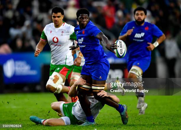 Andy Timo of France U20 during the World Rugby U20 Championship 2023, group A match between France and Wales at Athlone Stadium on July 4, 2023 in...