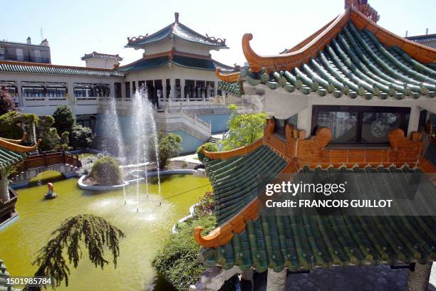 Photo taken 26 April 2004 of the Chinagora complex, at the confluence of the Seine and Marne rivers, southeast of Paris, only 6km from the centre of...