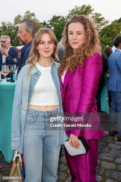 Alicia von Rittberg and Klara Deutschmann attend the German Producers Alliance Party at Tipi am Kanzleramt on July 4, 2023 in Berlin, Germany.