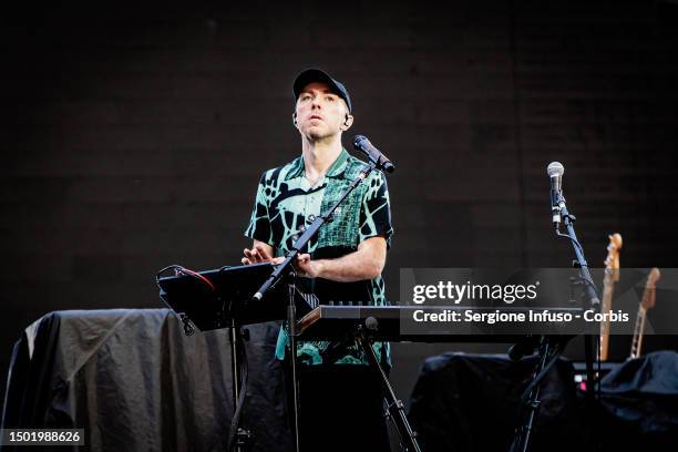 Martin Doherty of Chvrches opens for Coldplay at Stadio San Siro, on June 25, 2023 in Milan, Italy.